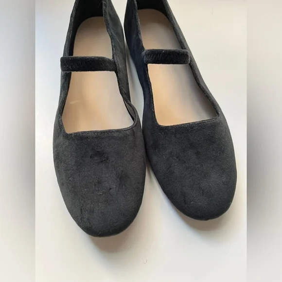 Like New Condition Everlane The Mary Jane in Black Velvet New Womens Flats Shoes - Picture 11 of 13